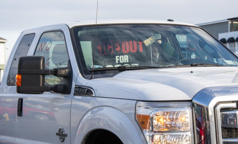 “ICE OUT for Good” signs were regulars in the procession.